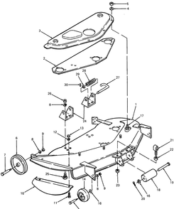 Wheels And Mounting Brackets Diagram and Parts List for 35950C 190359100-GT Cub Cadet Lawn Tractor